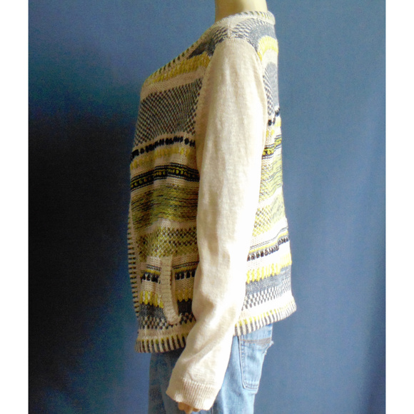 Anthro Moth Metallic Chaux Cardigan XL - Picture 6 of 8